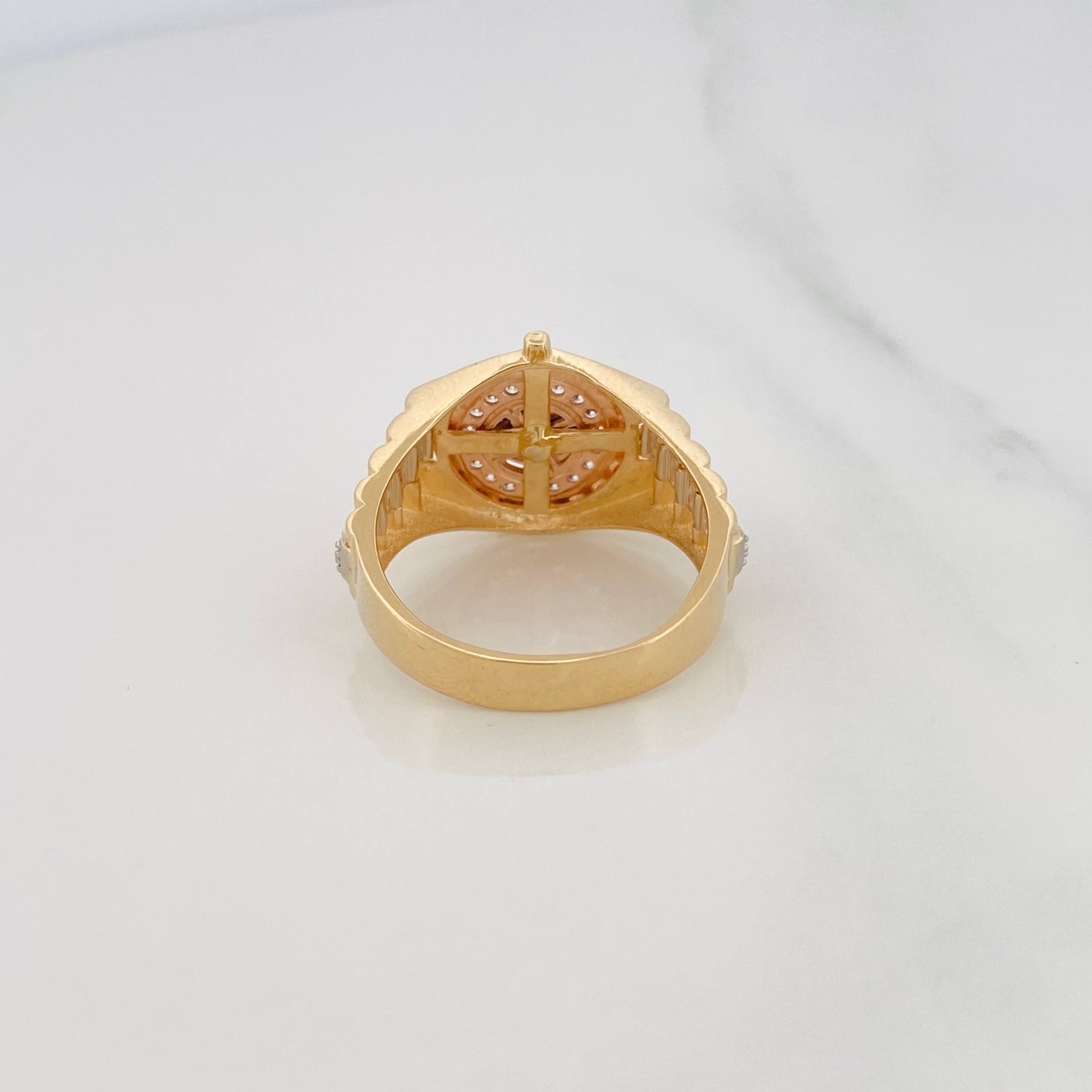 Anillo Corona 5.75g / T10 Tres Oros 18K