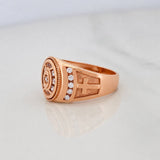 Anillo Ovalado 9g / T10 1/2 Oro Rosa 18K