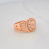 Anillo Ovalado 9g / T10 1/2 Oro Rosa 18K