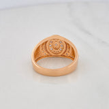Anillo Ovalado 9g / T10 1/2 Oro Rosa 18K