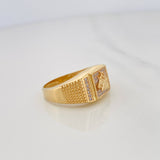 Anillo Sello Caballo 7.85g / T10 1/2 Oro Amarillo 18K