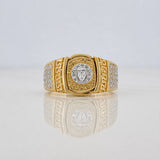 Anillo Medusa 8.35g / T10 1/4 Dos Oros Amarillo Blanco 18K