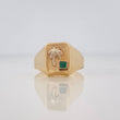 Anillo Palmera 3g / T11 Dos Oros Amarillo Blanco 18K