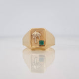Anillo Palmera 3g / T11 Dos Oros Amarillo Blanco 18K