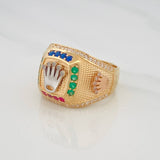 Anillo Corona 11g / T11 1/4 Tres Oros 18K