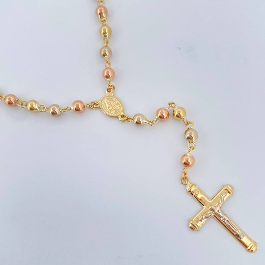 Rosario Virgen Milagrosa 11.65gr / 55cm / Tres Oros 18K &