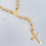 Rosario Virgen Milagrosa 16.85gr / 64cm / Tres Oros 18K &