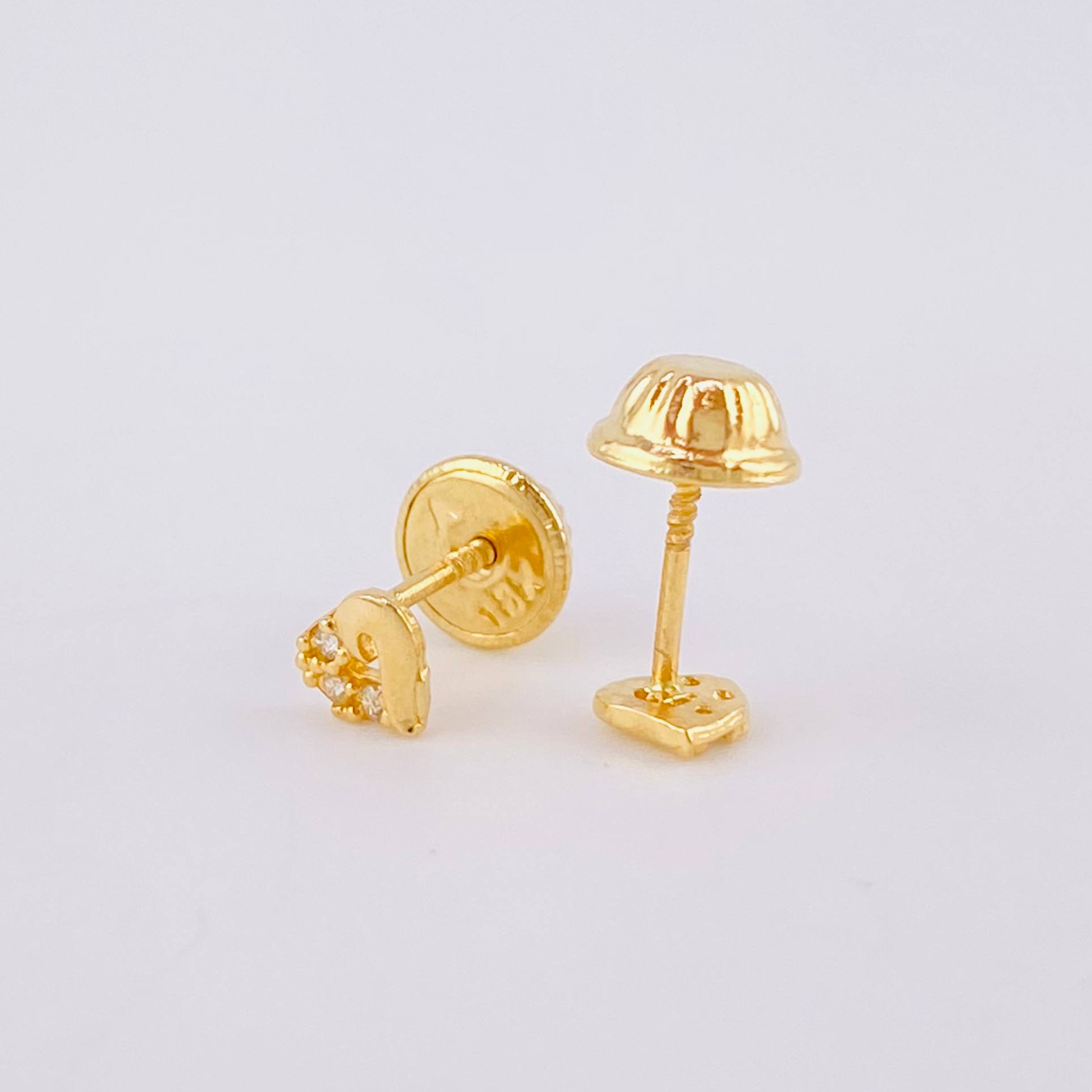 Topos Silueta Corazon 0.55 g / 3.9 mm Oro Amarillo 18K