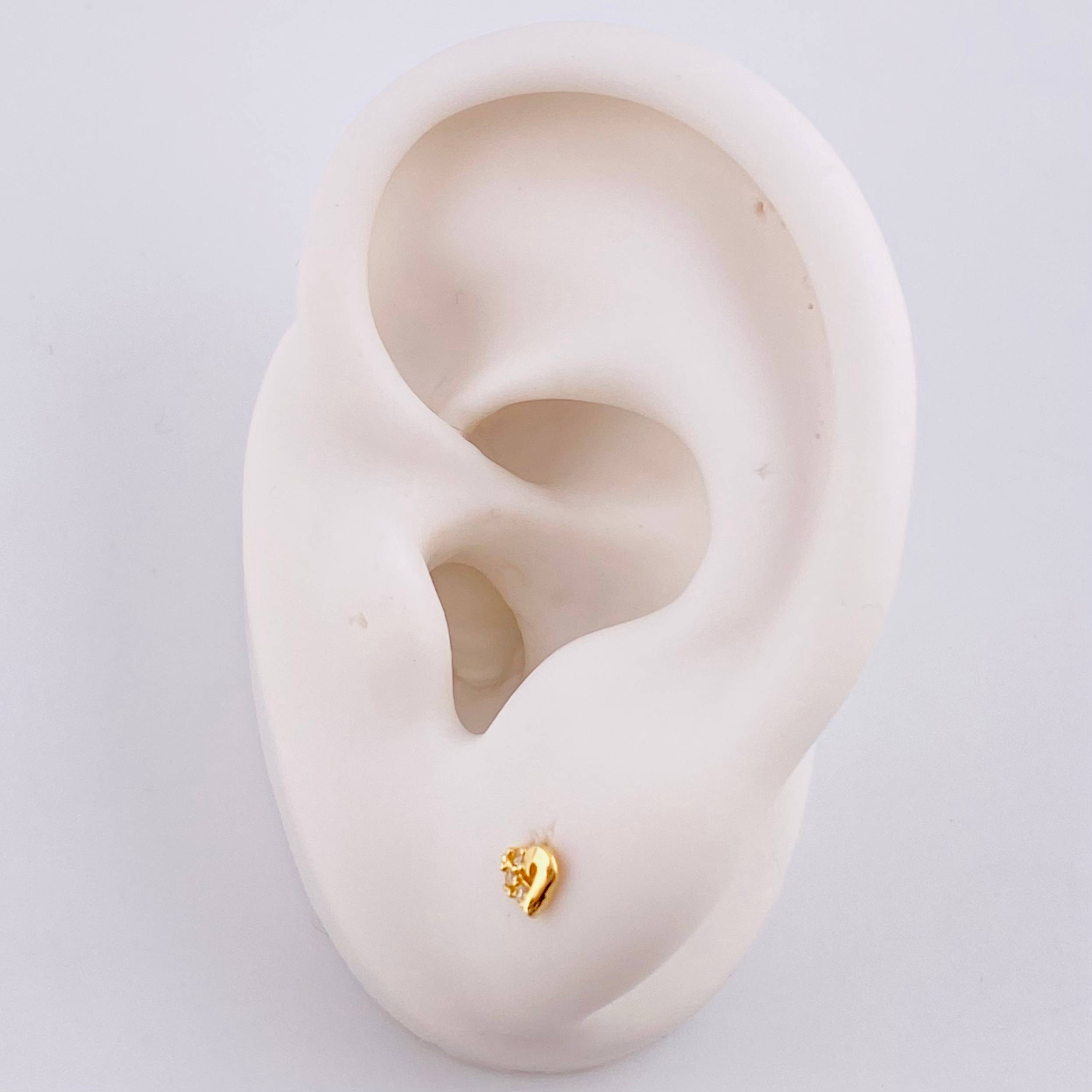 Topos Silueta Corazon 0.55 g / 3.9 mm Oro Amarillo 18K
