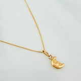 Set Cadena Veneciana + Dije Luna / 1,1gr / 45 cm Oro Amarillo 18K