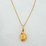 Set Cadena Veneciana + Dije Virgen De Guadalupe / 1,5gr / 45 cm Oro Amarillo 18K
