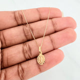 Set Cadena Veneciana + Dije Virgen De Guadalupe / 1,5gr / 45 cm Oro Amarillo 18K