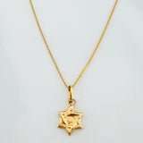 Set Cadena Veneciana + Dije Estrella De David / 1,05gr / 45 cm Oro Amarillo 18K