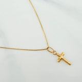 Set Cadena Veneciana + Dije Cruz / 1,05gr / 45 cm Oro Amarillo 18K
