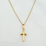 Set Cadena Veneciana + Dije Cruz / 1,05gr / 45 cm Oro Amarillo 18K