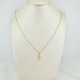 Set Cadena Veneciana + Dije Cruz / 1,05gr / 45 cm Oro Amarillo 18K