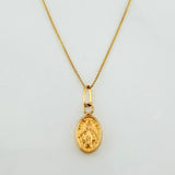 Set Cadena Veneciana + Dije Virgen Milagrosa / 1,2gr / 45 cm Oro Amarillo 18K