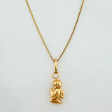 Set Cadena Veneciana + Dije Angel De La Guarda / 1,1gr / 45 cm Oro Amarillo 18K