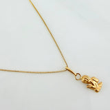 Set Cadena Veneciana + Dije Angel De La Guarda / 1,1gr / 45 cm Oro Amarillo 18K