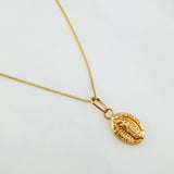 Set Cadena Veneciana + Dije Virgen De Guadalupe / 1,1gr / 45 cm Oro Amarillo 18K