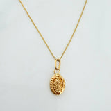 Set Cadena Veneciana + Dije Virgen De Guadalupe / 1,1gr / 45 cm Oro Amarillo 18K