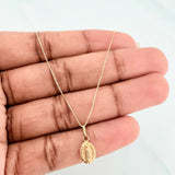 Set Cadena Veneciana + Dije Virgen De Guadalupe / 1,1gr / 45 cm Oro Amarillo 18K