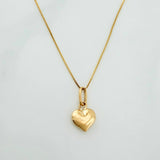 Set Cadena Veneciana + Dije Corazon / 1,15gr / 45 cm Oro Amarillo 18K