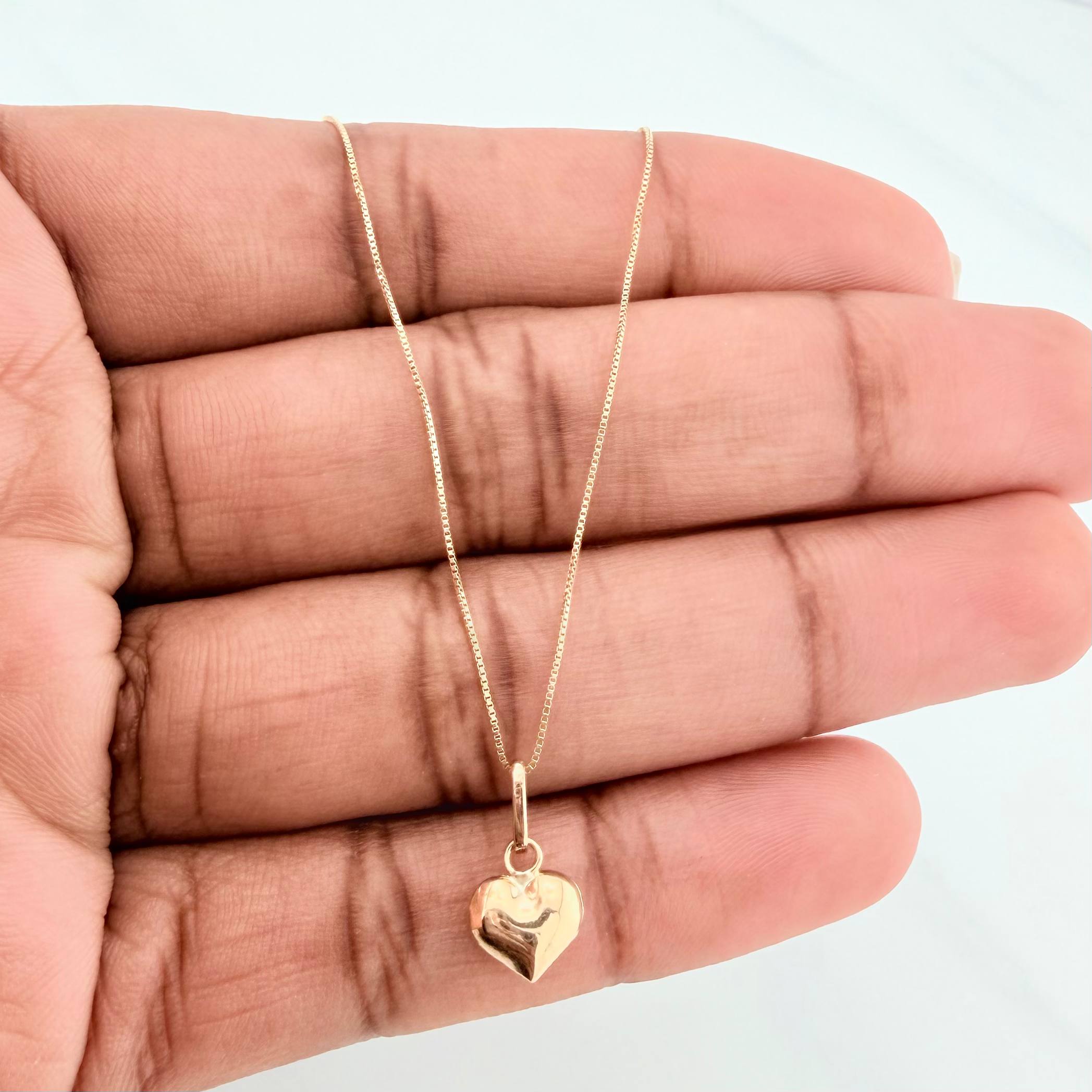 Set Cadena Veneciana + Dije Corazon / 1,15gr / 45 cm Oro Amarillo 18K