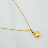 Set Cadena Veneciana + Dije Corazon / 1.1 g / 40 cm Oro Amarillo 18K