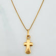 Set Cadena Veneciana + Dije Cruz / 1,1gr / 45 cm Oro Amarillo 18K