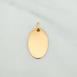 Dije Placa Ovalada 1.2 g / 2.5 cm Oro Amarillo 18K