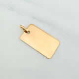 Dije Placa Rectangular 1.45 g / 2.7 cm Oro Amarillo 18K