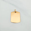 Dije Placa Rectangular Ovalada 1.85 g / 2.5 cm Oro Amarillo 18K