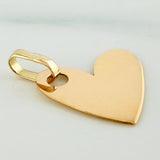 Dije Placa Corazon 0.6 g / 1.5 cm Oro Amarillo 18K