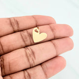 Dije Placa Corazon 0.6 g / 1.5 cm Oro Amarillo 18K