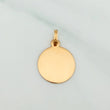 Dije Placa Circular 0.8 g / 2 cm Oro Amarillo 18K