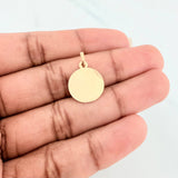 Dije Placa Circular 0.8 g / 2.1 cm Oro Amarillo 18K