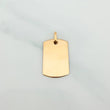 Dije Placa Rectangular Ovalada 1.1 g / 2.5 cm Oro Amarillo 18K