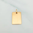 Dije Placa Rectangular 1.2 g / 2.3 cm Oro Amarillo 18K