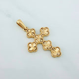Dije Cruz Trebol 4.35 g / 4.1 cm Oro Amarillo 18K