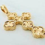 Dije Cruz Trebol 4.35 g / 4.1 cm Oro Amarillo 18K
