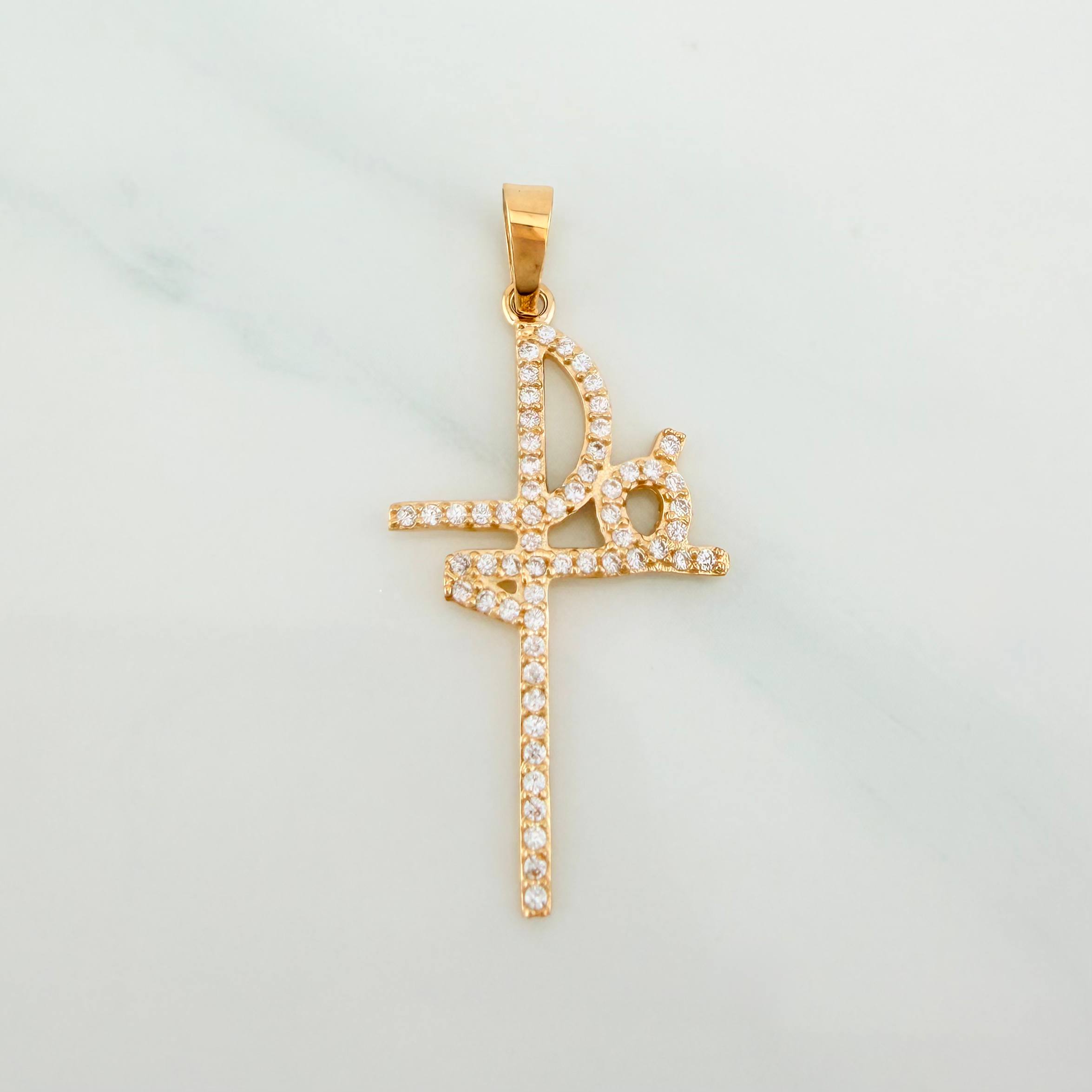 Dije Cruz Fe 1.4 g / 3.5 cm Oro Amarillo 18K