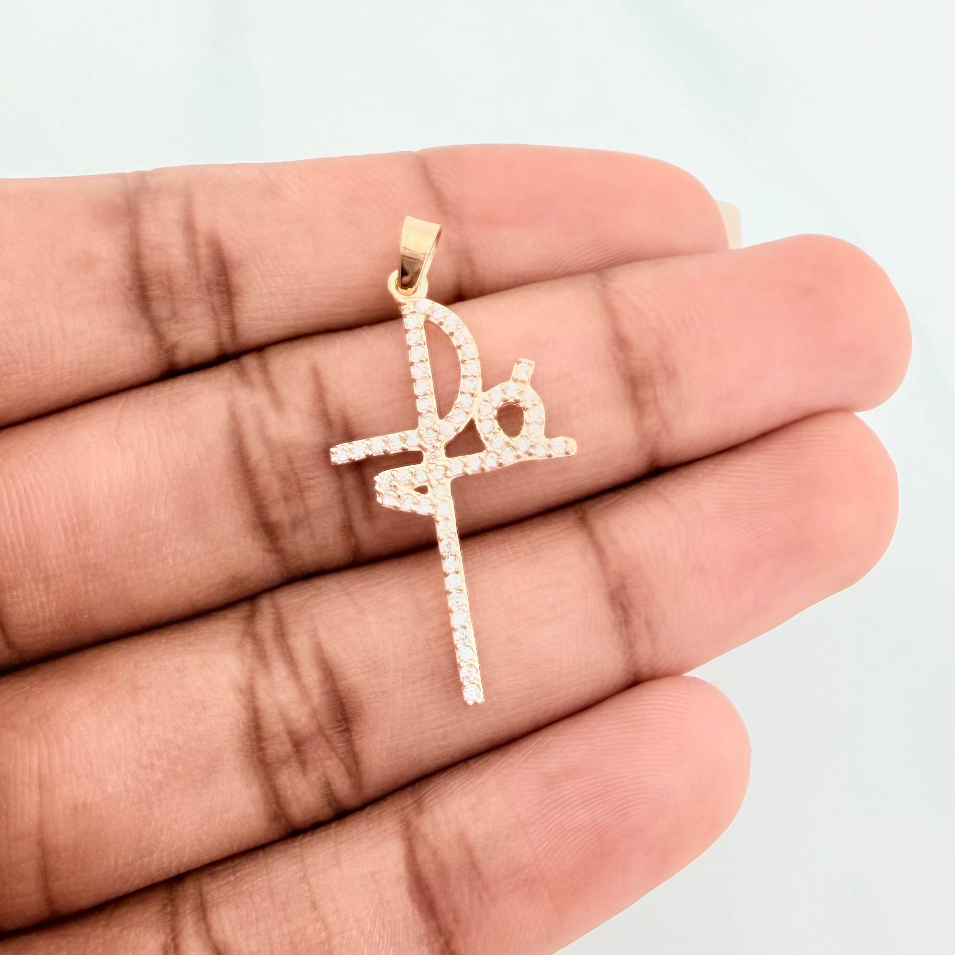 Dije Cruz Fe 1.4 g / 3.5 cm Oro Amarillo 18K