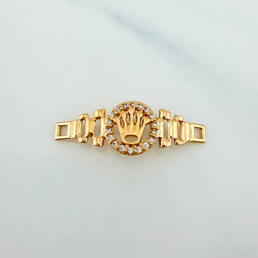 Herraje Correa Corona 1.3 g / 2.6 cm Oro Amarillo 18K