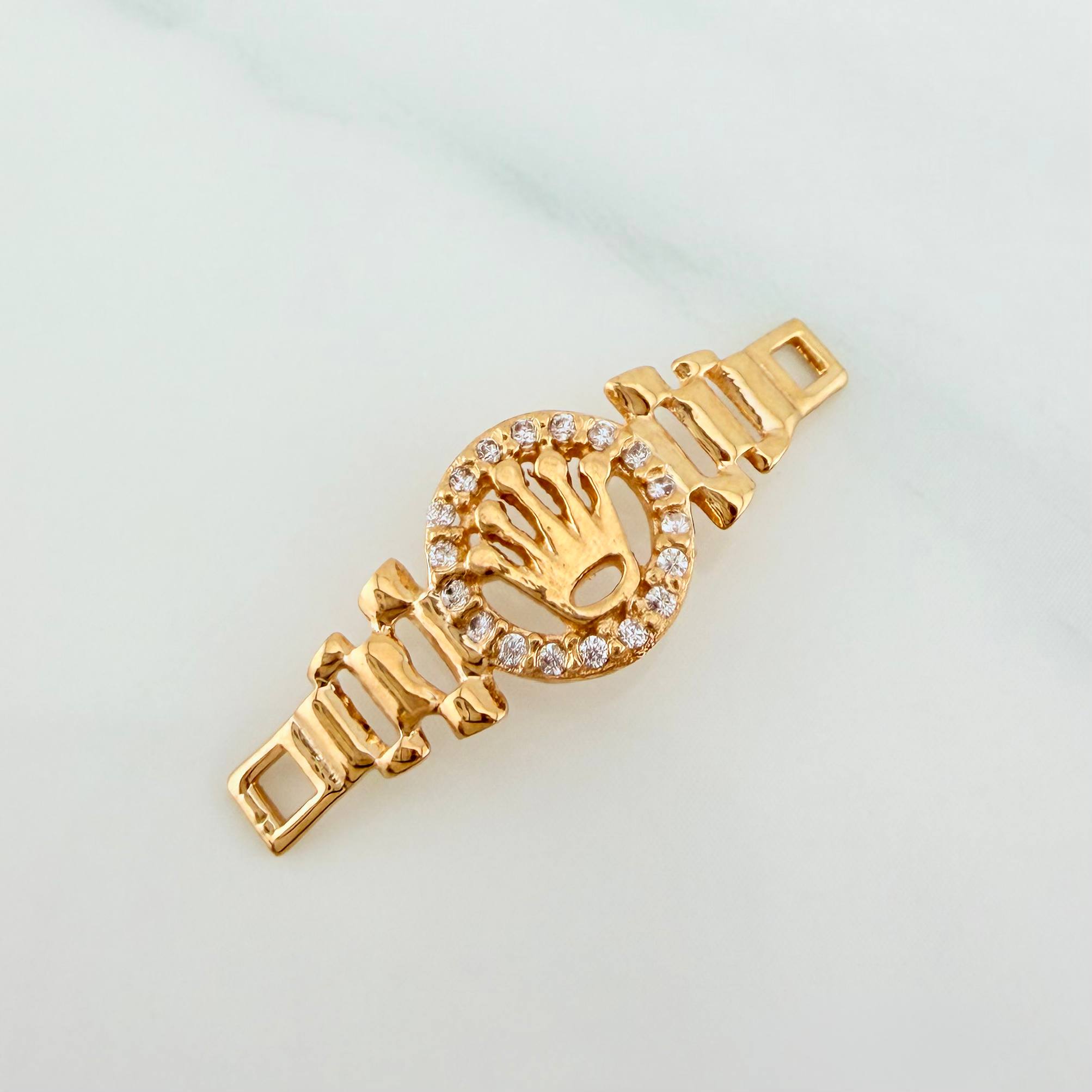 Herraje Correa Corona 1.3 g / 2.6 cm Oro Amarillo 18K