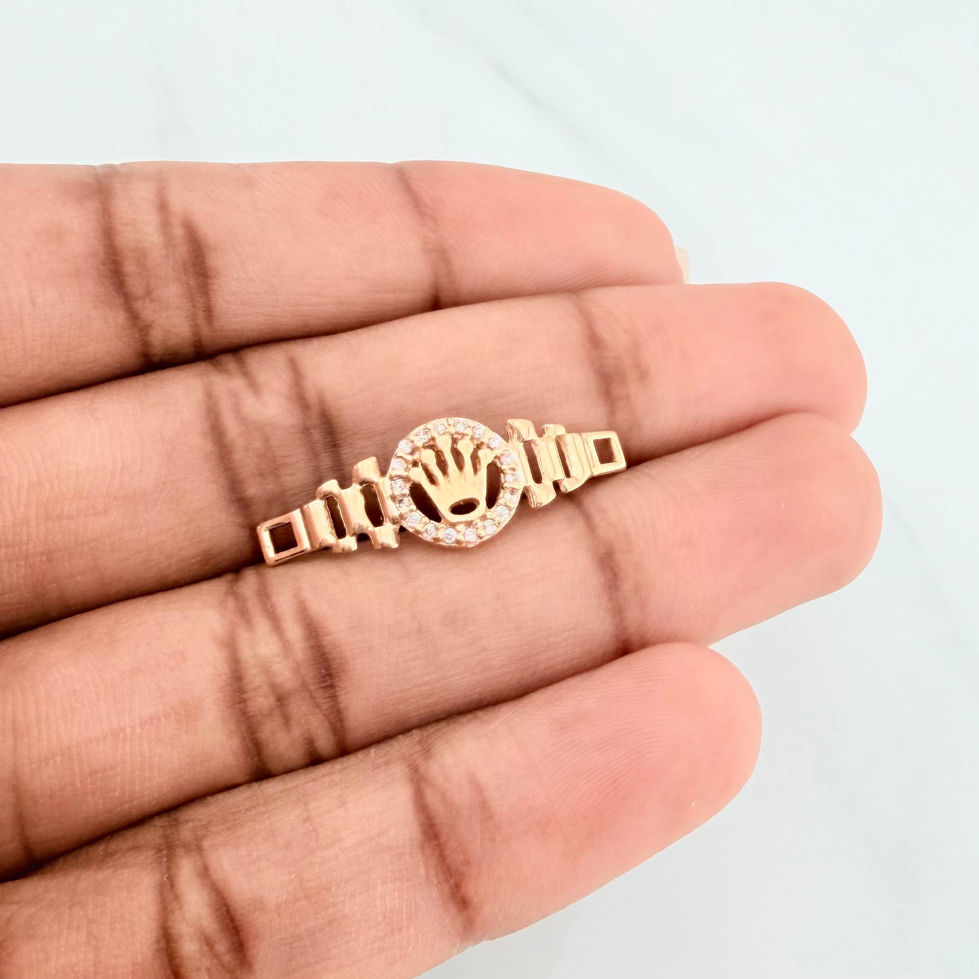 Herraje Correa Corona 1.3 g / 2.6 cm Oro Amarillo 18K