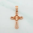 Dije Cruz Trebol 1.85 g / 3 cm Oro Rosa 18K