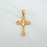 Dije Cruz Trebol Flores 3.25 g / 3.7 cm Oro Amarillo 18K