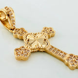 Dije Cruz Trebol Flores 3.25 g / 3.7 cm Oro Amarillo 18K