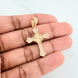 Dije Cruz Trebol Flores 3.25 g / 3.7 cm Oro Amarillo 18K